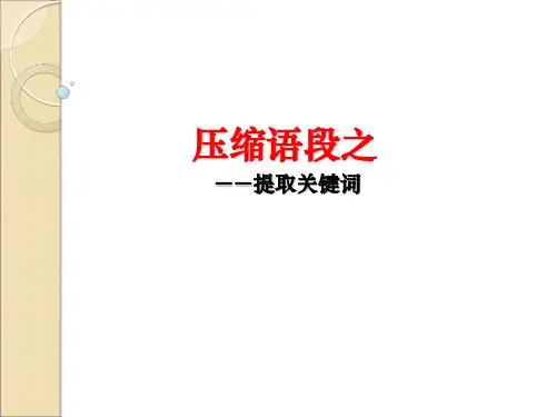 压缩语句之提取关键词 2