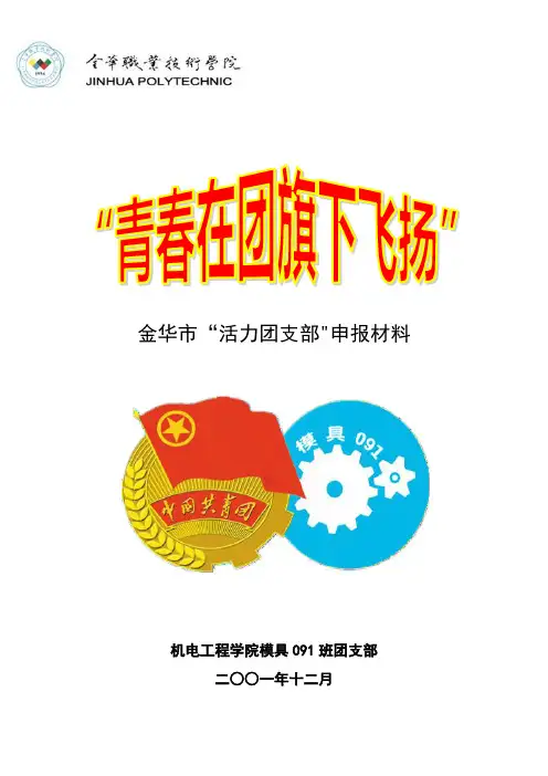 金华市“活力团支部申报材料