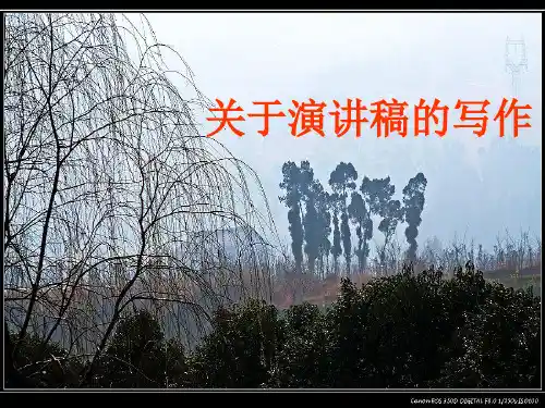 演讲稿的写作ppt
