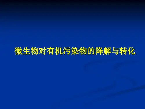 终稿微生物对污染物的降解与转化
