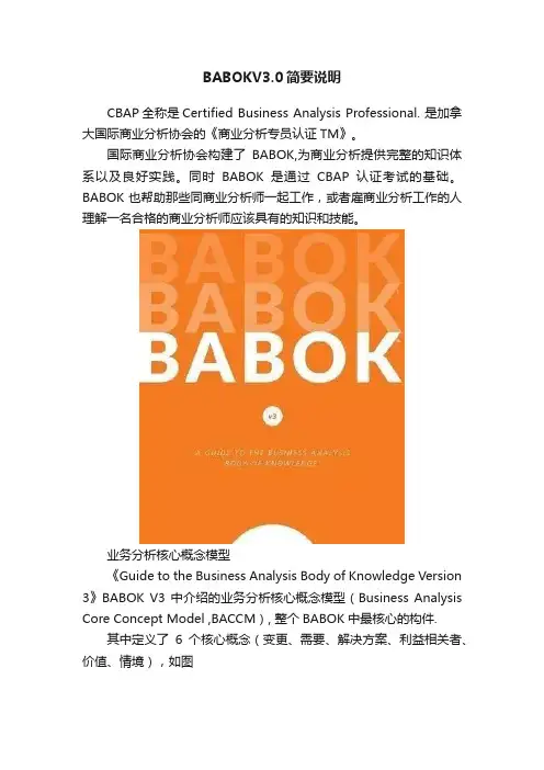 BABOKV3.0简要说明
