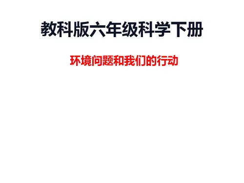 六年级科学下册课件4.8环境问题和我们的行动426教科版11张