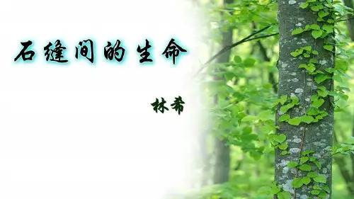 2、《石缝间的生命》课件(语文版九年级下)