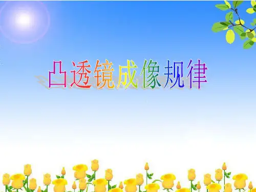 凸透镜成像规律(复习)