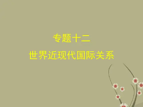 高二历史世界进现代国际关系期末复习课件 人教版