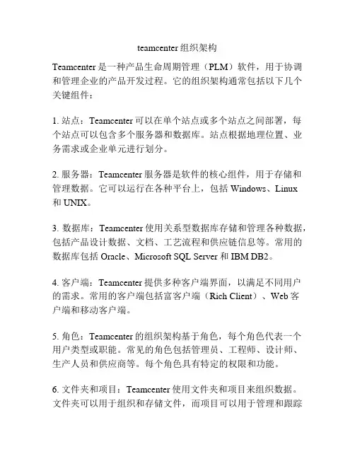 teamcenter组织架构