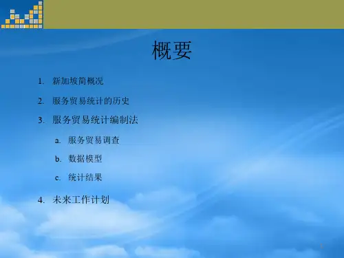 新加坡服务贸易统计编制法介绍