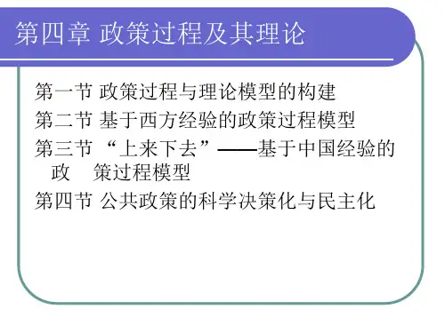 第四章 政策过程及其理论