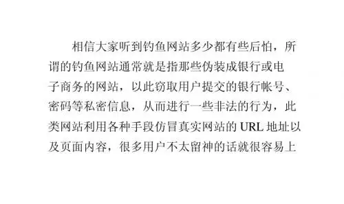 教你如何有效防范钓鱼网站的技巧