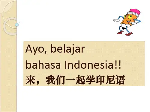 Ayo, belajar bahasa Indonesia!!来,我们一起学印尼语