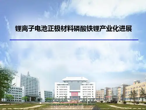 锂离子电池正极材料磷酸铁锂产业化进展 共43页PPT资料