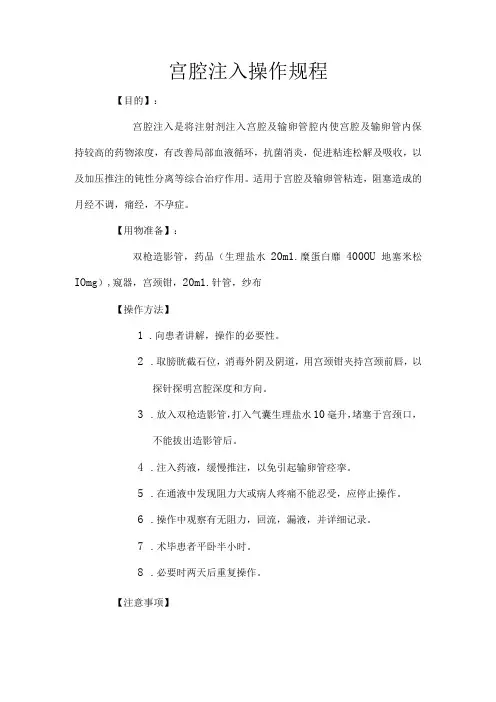中医宫腔注药操作规程