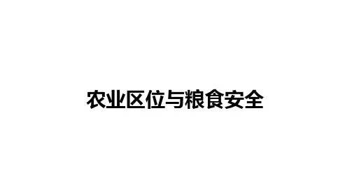 2024届高考地理二轮复习课件+农业区位与粮食安全