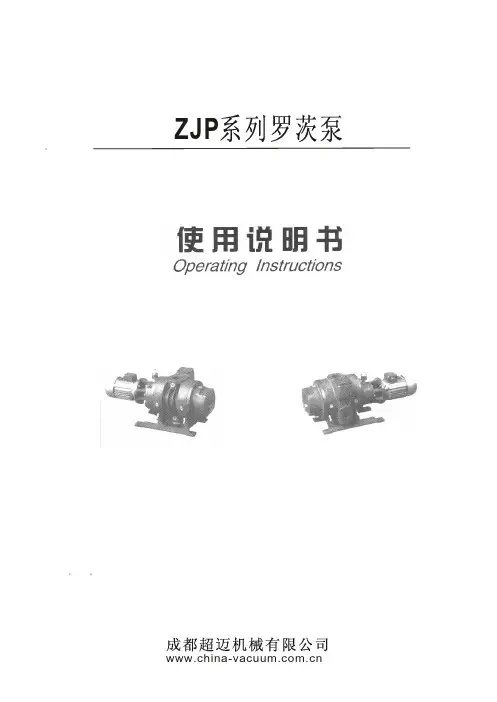 ZJP罗茨泵说明书