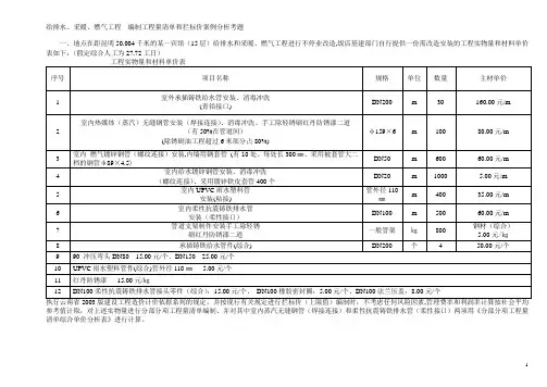 给排水清单计价实例1