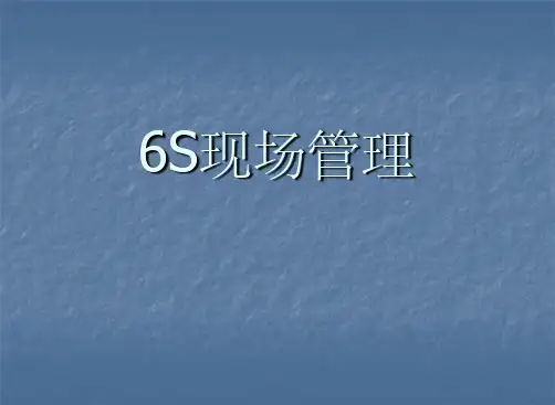 6S现场管理讲解ppt课件