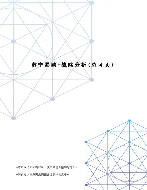苏宁易购-战略分析