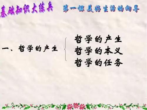 人教版高中思想政治必修4《一单元 生活智慧与时代精神  综合探究 走进哲学 问辩人生》公开课课件_22