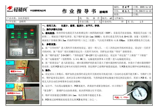 波峰焊SOP