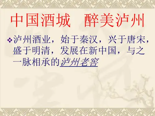 中国酒城醉美泸州
