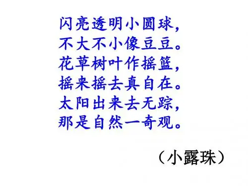 15小露珠ppt