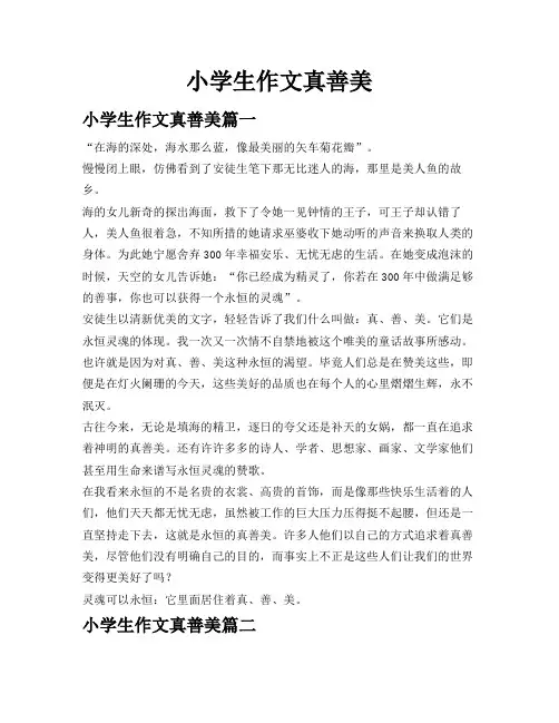 小学生作文真善美
