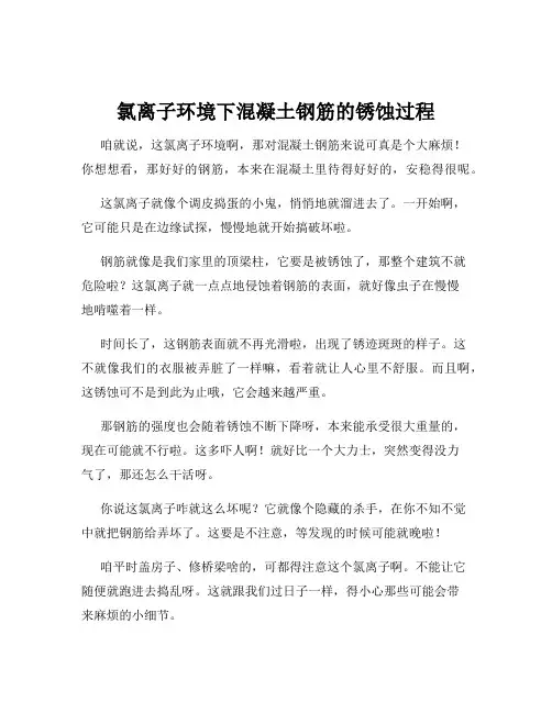 氯离子环境下混凝土钢筋的锈蚀过程