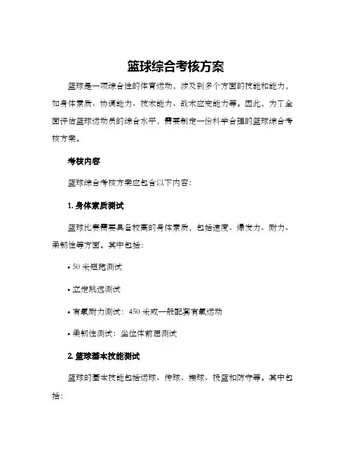 篮球综合考核方案
