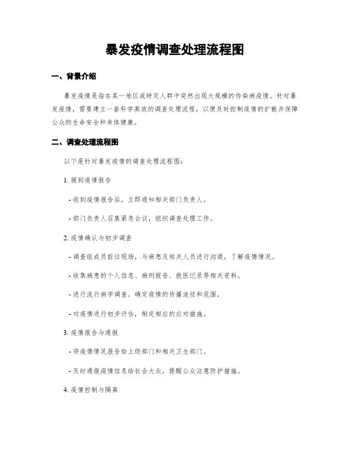 暴发疫情调查处理流程图
