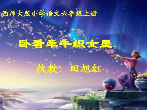 六年级上册语文课件-4.13 卧看牵牛织女星｜西师大版 (共31张PPT)