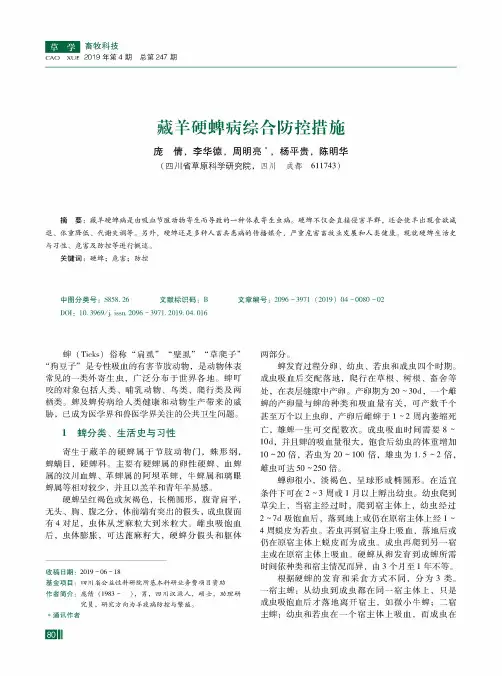 藏羊硬蜱病综合防控措施