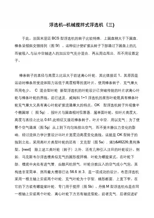 浮选机--机械搅拌式浮选机(三)