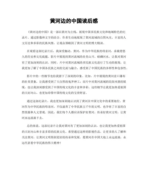 黄河边的中国读后感