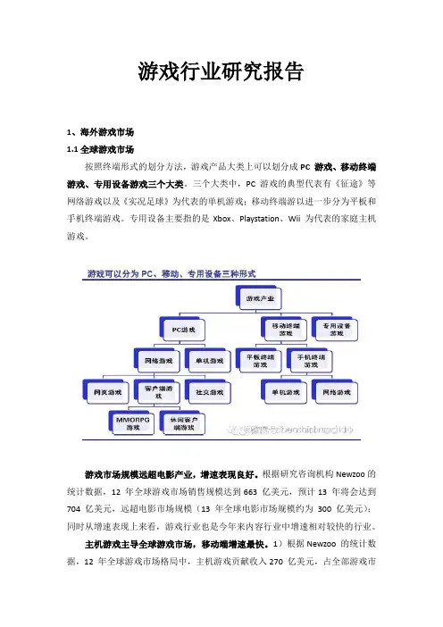 【互联网】【游戏】游戏行业研究报告