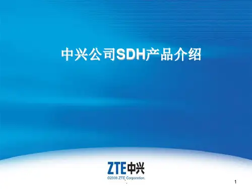 中兴公司SDH产品介绍ppt课件