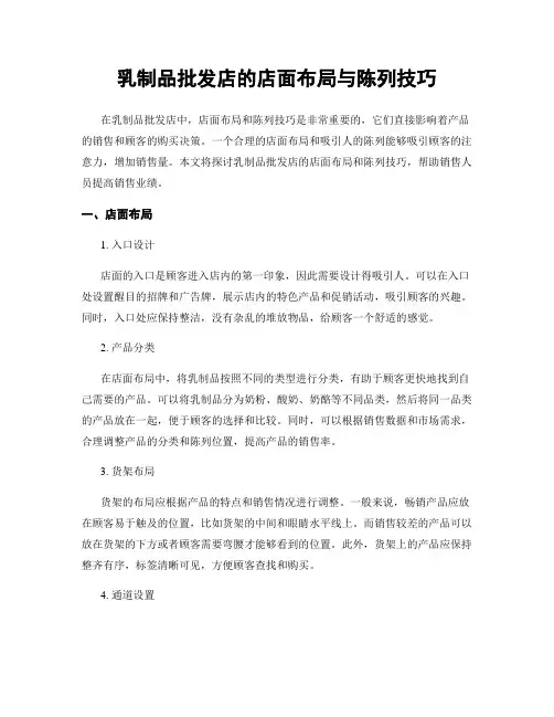 乳制品批发店的店面布局与陈列技巧