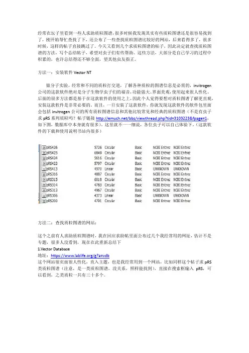 如何进行质粒查找
