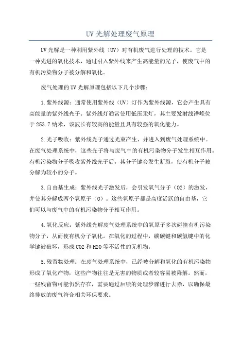UV光解处理废气原理