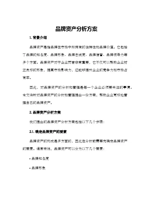 品牌资产分析方案
