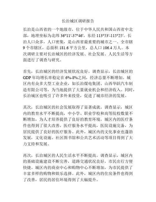 长治城区调研报告