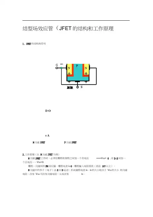 结型场效应管(JFET)的结构和工作原理