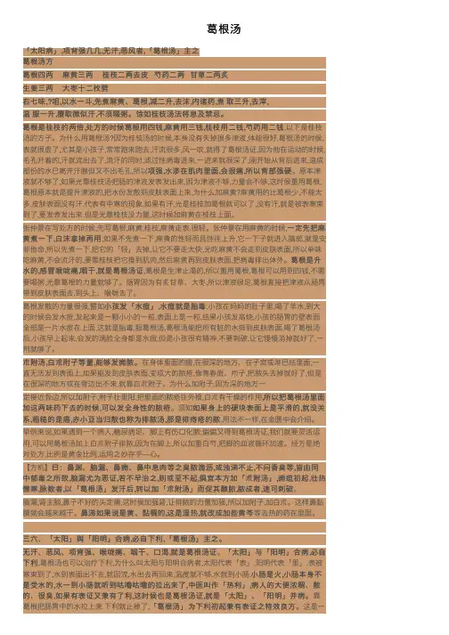 葛根汤——精选推荐