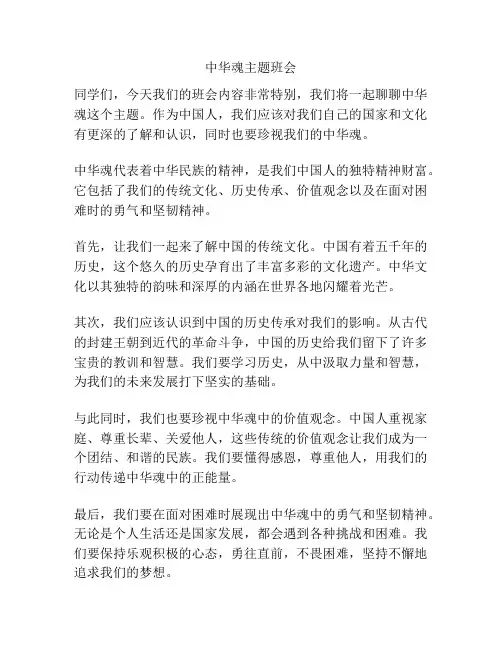 中华魂主题班会