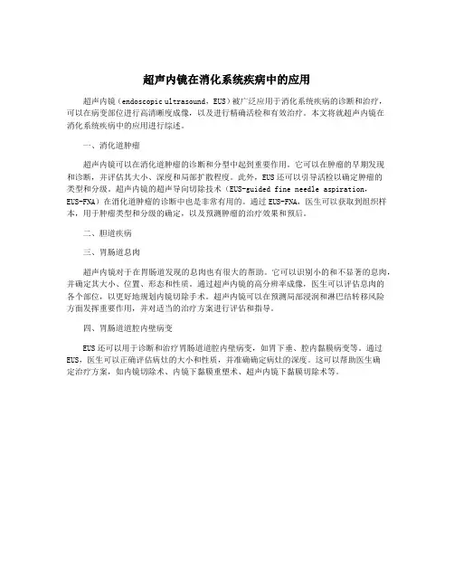 超声内镜在消化系统疾病中的应用