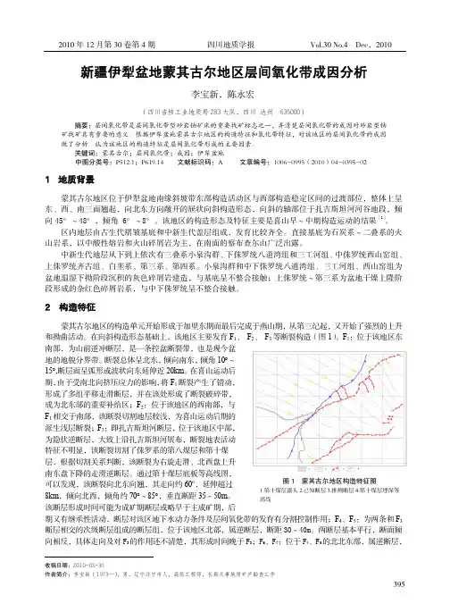 新疆伊犁盆地蒙其古尔地区层间氧化带成因分析