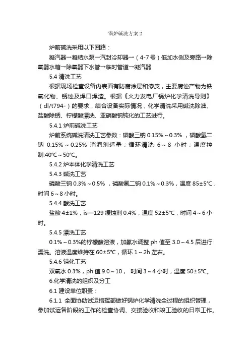 锅炉碱洗方案2_实施方案_
