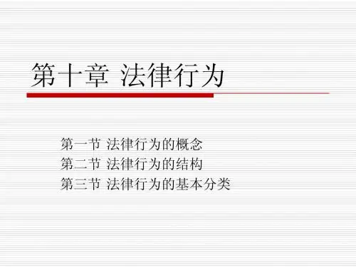 第十章 法律行为