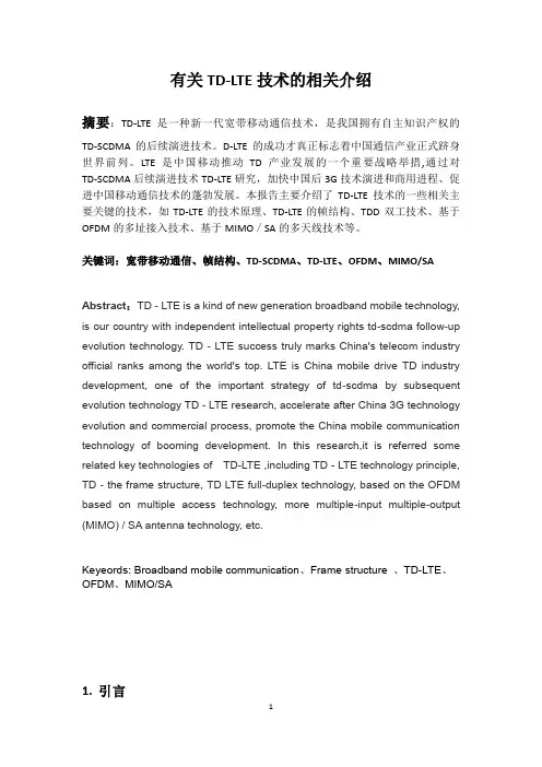 td-LTE报告