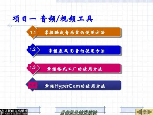 项目1 音频视频工具