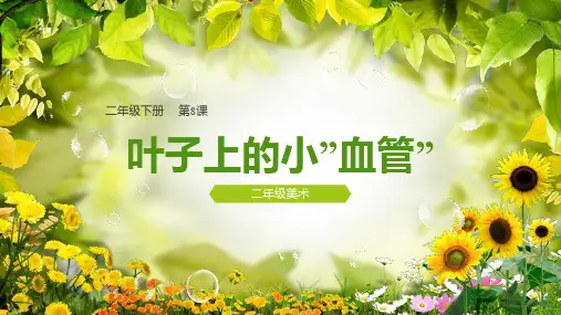 二年级美术下册《叶子上的小“血管”》PPT课件,共14页